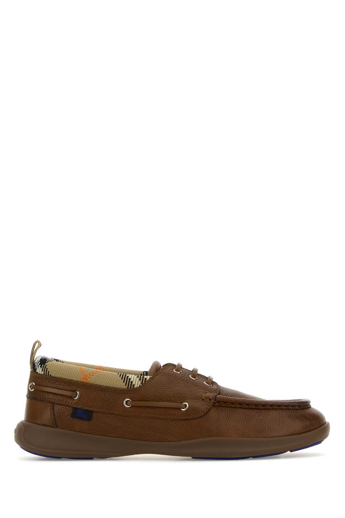 【送料&関税込】Burberry Brown Leather Raft Loafers
