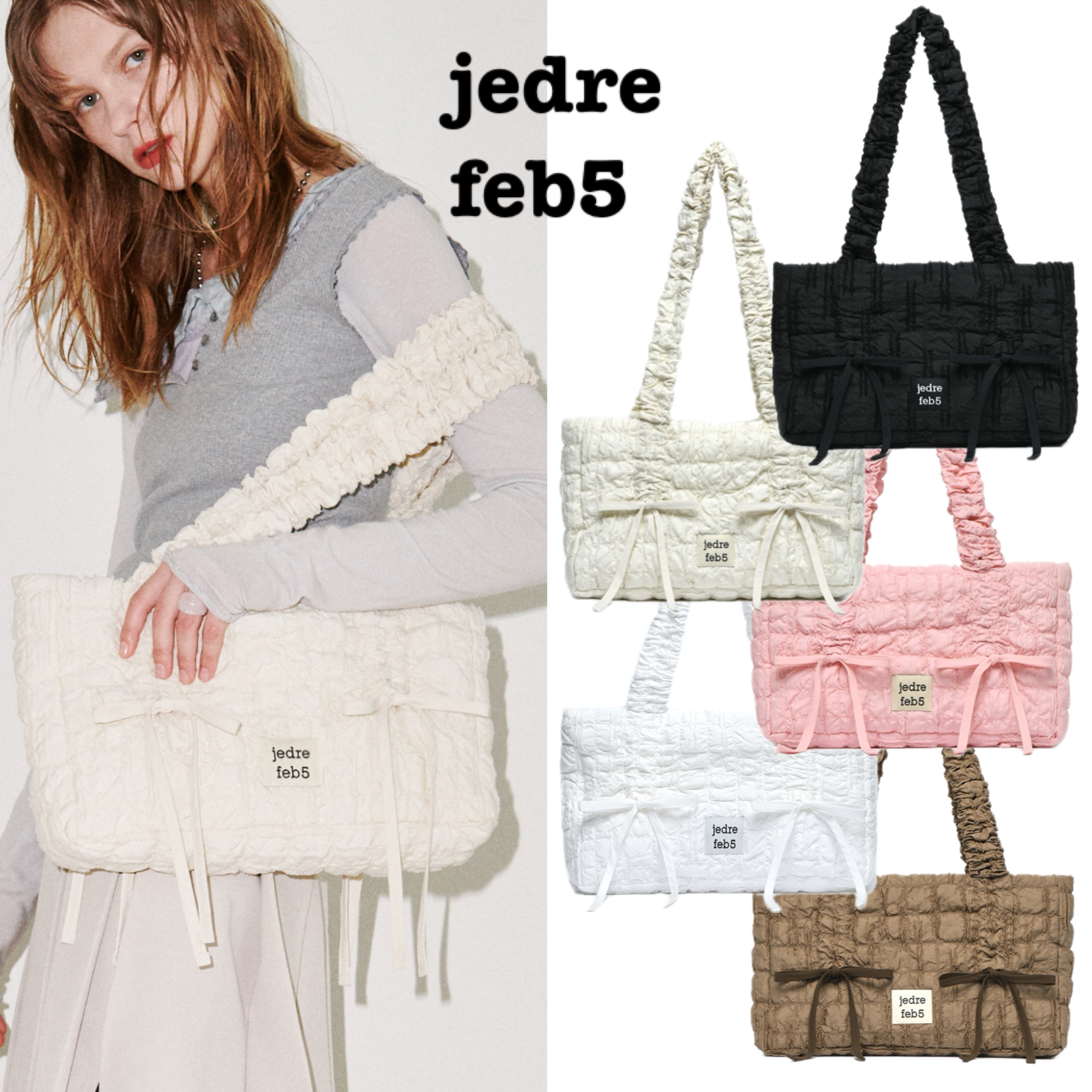 【韓国 JEDREFEB5】Puffer butterfly shoulder bag Medium