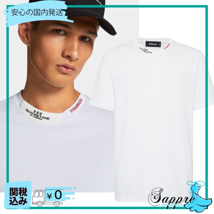 Dsquared2 レギュラー フィット 刺繍 ネック Tシャツ 半袖