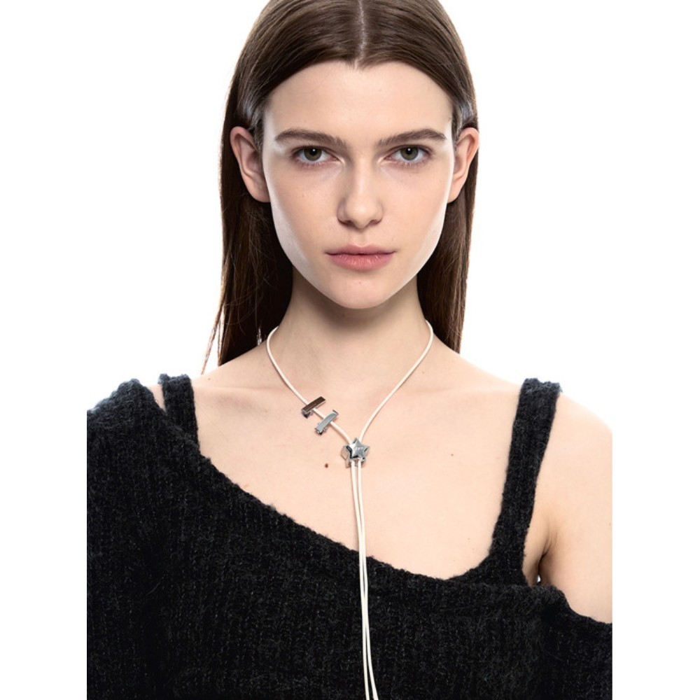 ★SENTIMENTS★ NO.482 [SILVER] STAR CODE LOCK NECKLACE