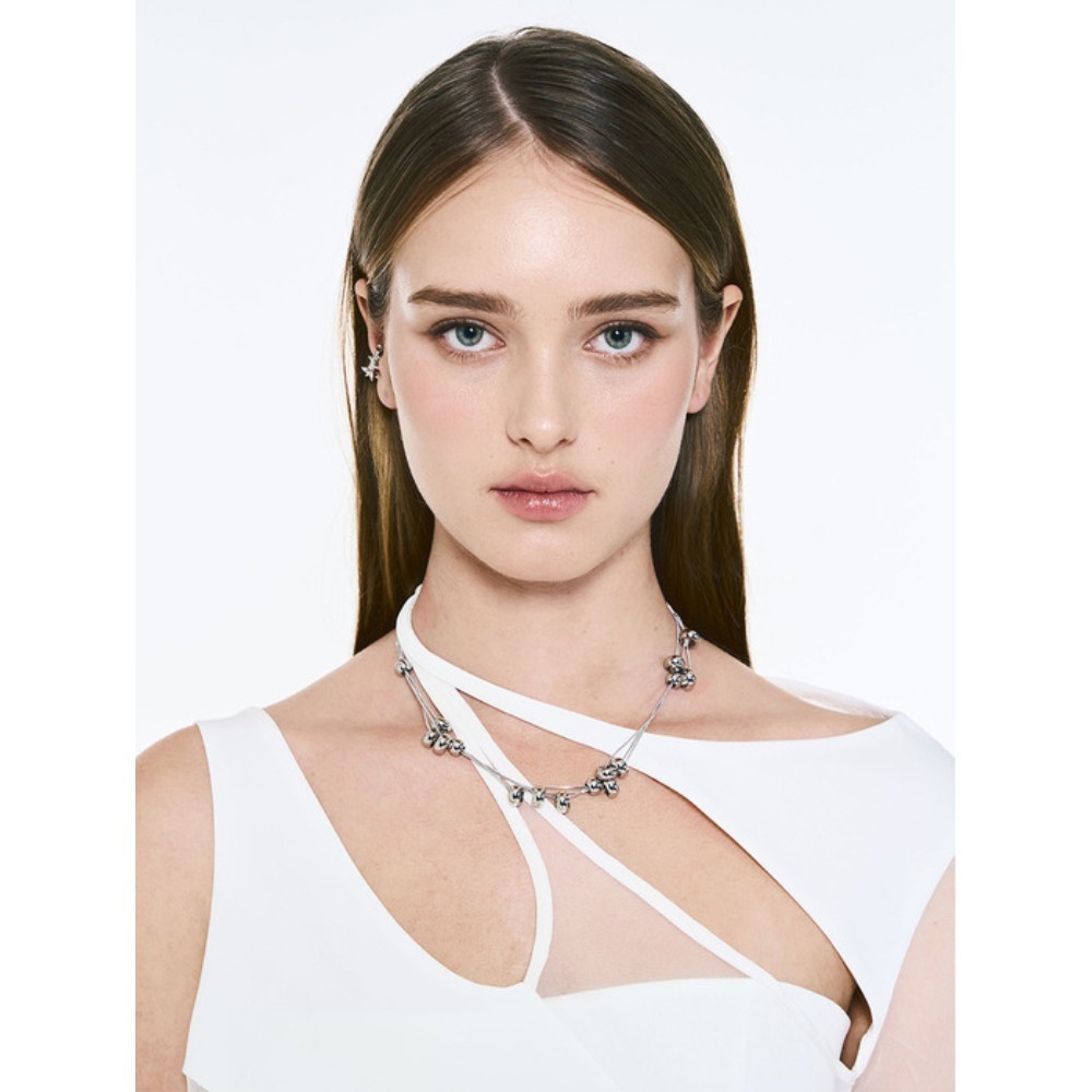 ★SENTIMENTS★ NO.568 [SILVER] BALL LAYERED MOVEMENT NECKLAC
