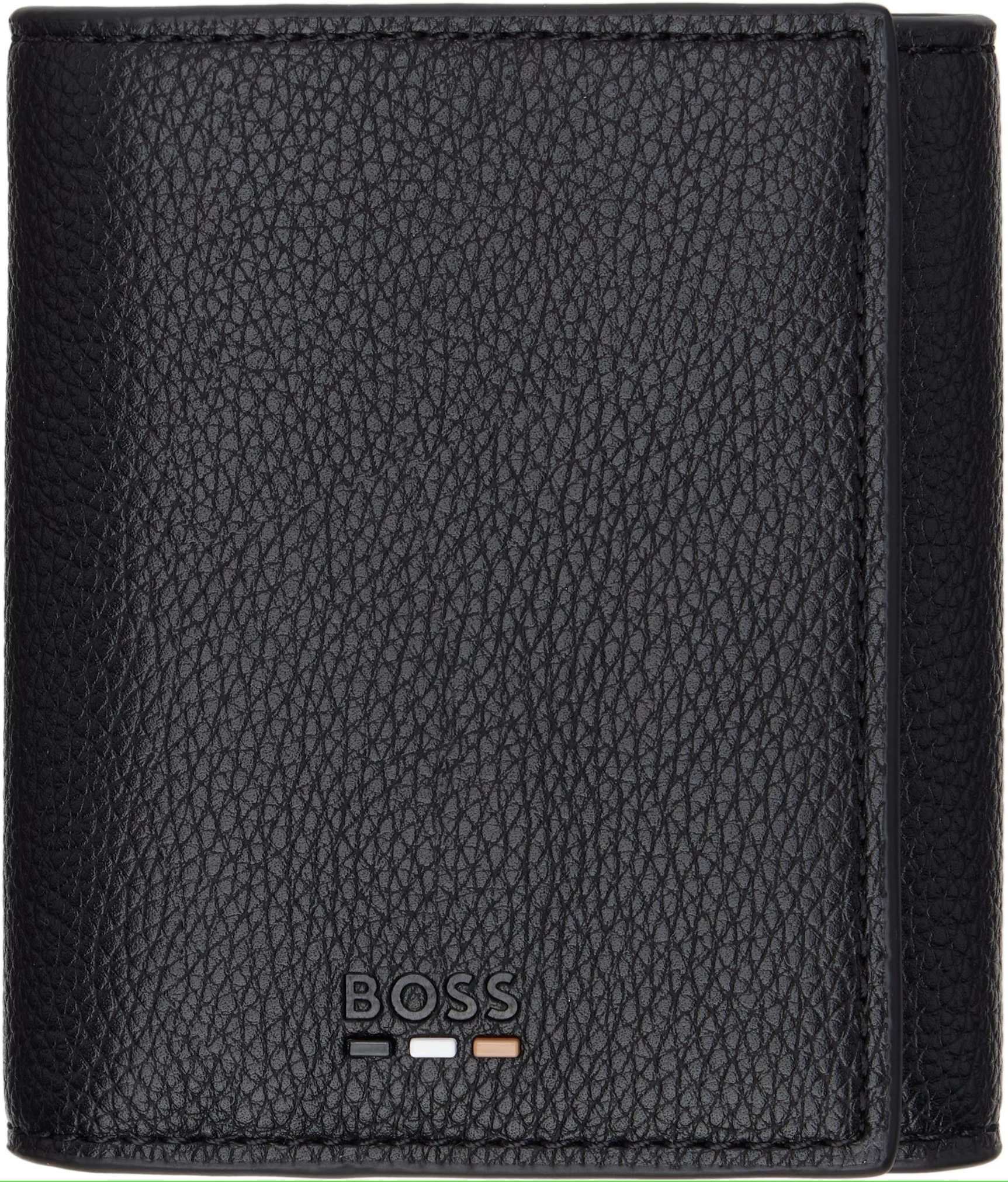 ★BOSS★ ブラック フェイク グレインレザー 財布