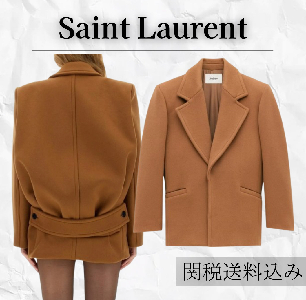 Saint Laurent ウール ショートコート【注目商品】★ 新作