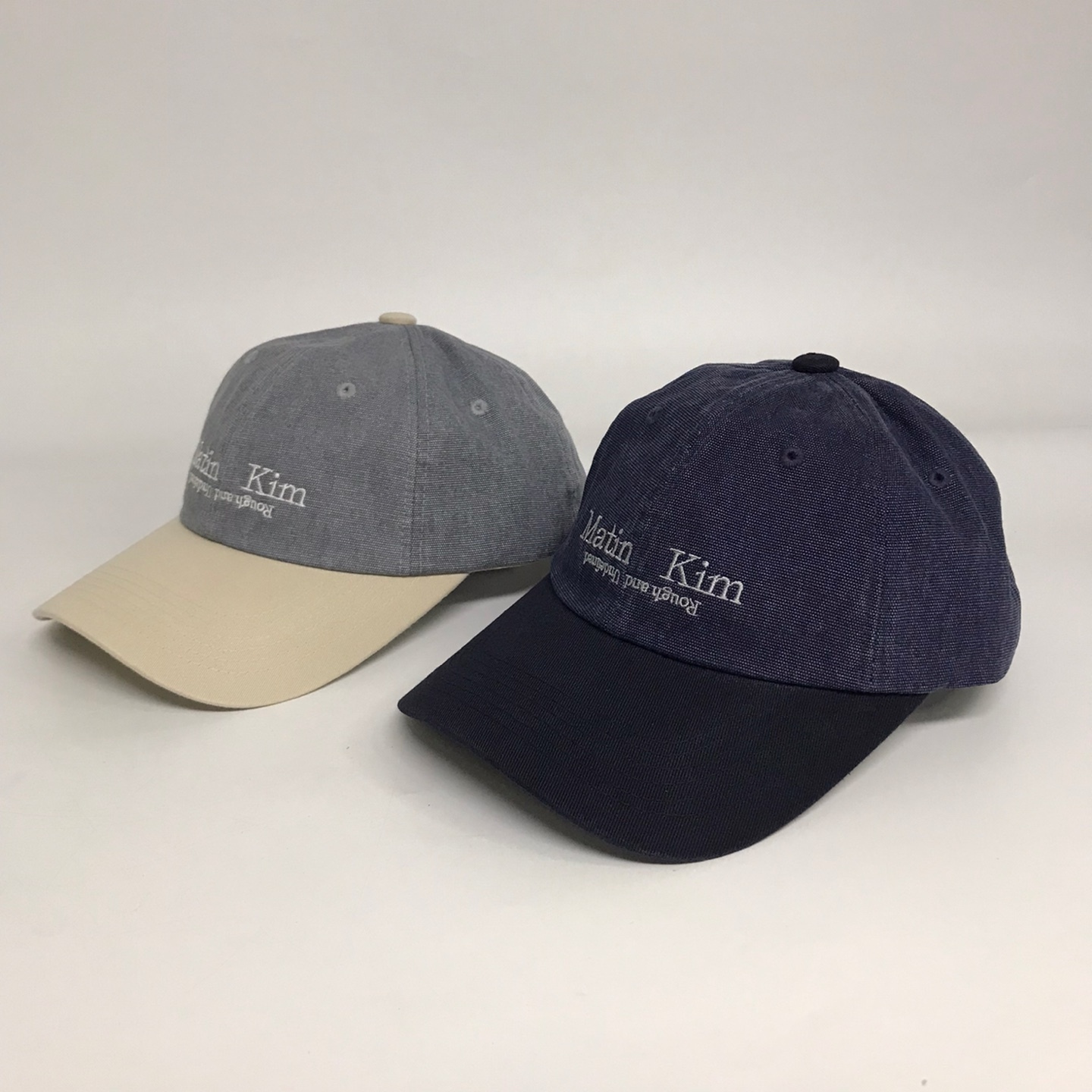 韓国大人気☆Matin Kim☆WASHED OXFORD TWO TONE BALL CAP