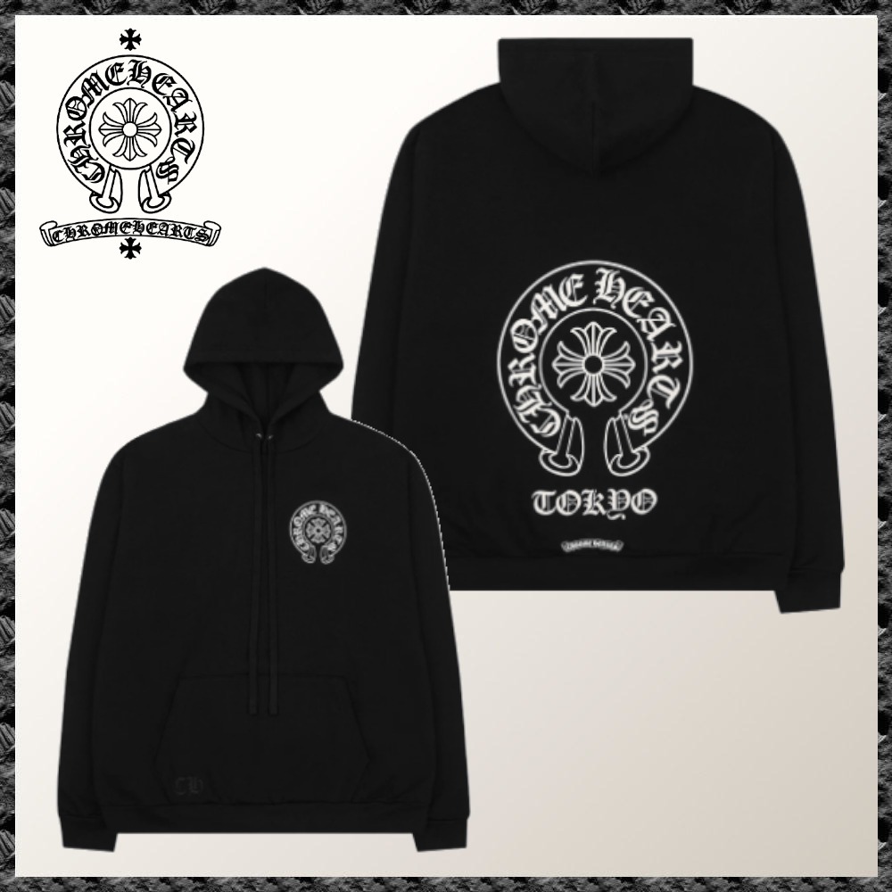 東京限定品◆CHROME HEARTS◆ホースシュー パーカー ブラック