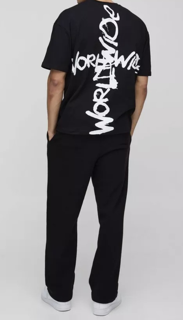 《boohoo》 ワールドワイドグラフィティプリントTシャツ