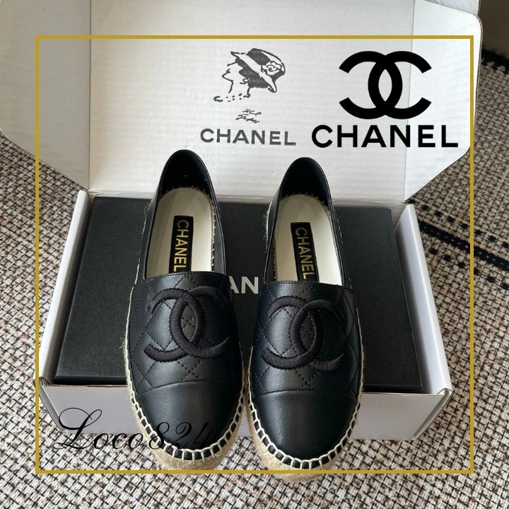 【上品♪】CHANEL エスパドリーユ ブラック