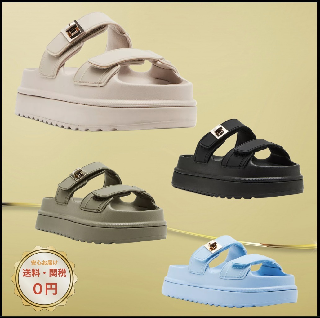 関税なし【Steve Madden】Bigschmona プラットフォーム サンダル