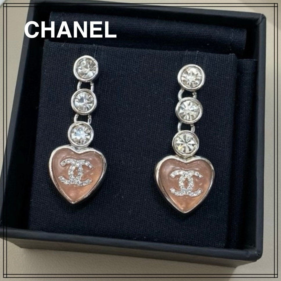 可愛い【CHANEL】揺れるデザイン 可憐なハートピアス