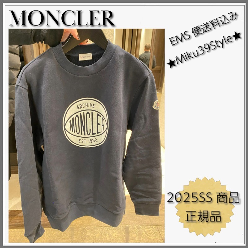 【Moncler】バスケットボールロゴ コットンスウェット♪2色