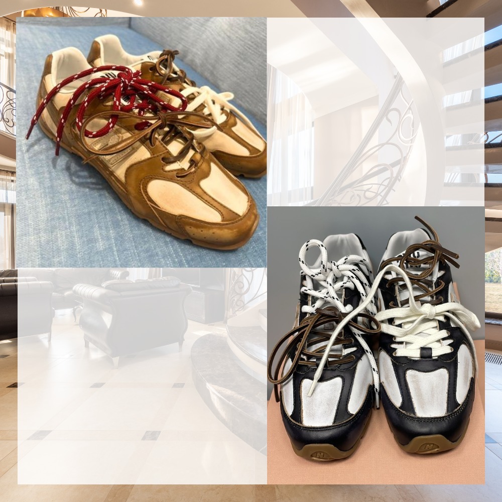 《上品》【MiuMiu】× ニューバランス 530 SL レザースニーカー