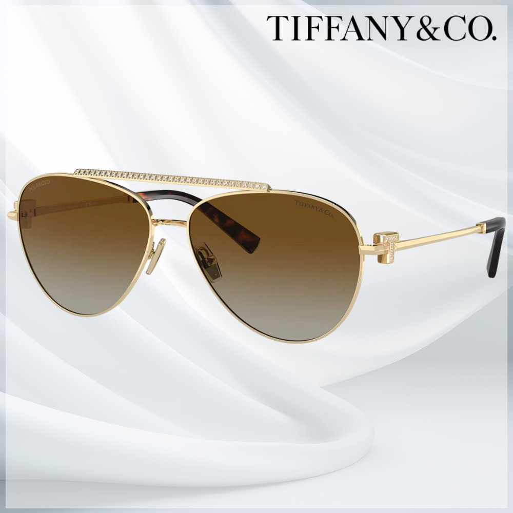 TIFFANY & CO. 偏光レンズ サングラス ブラウン