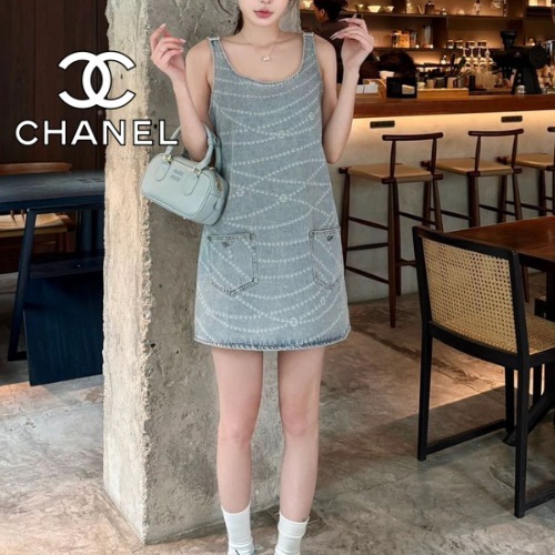 《セットアップにも♪》CHANEL デニム CCロゴ ワンピース