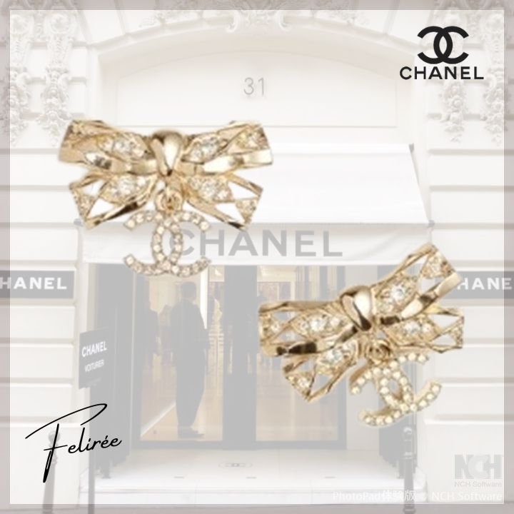 リボンモチーフ♡》CHANEL ピアス