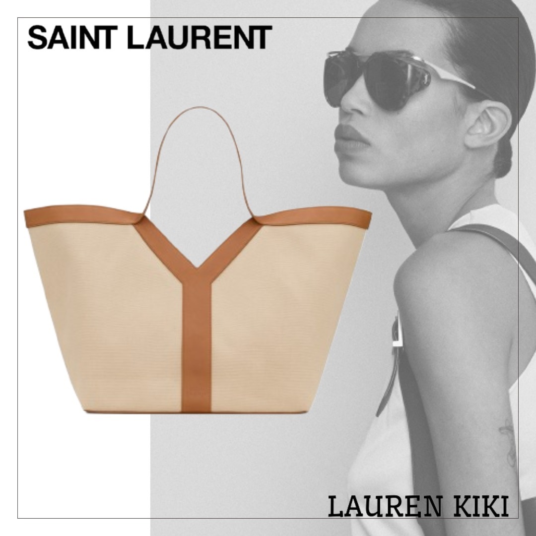 関税込国内発送【Saint Laurent】Yトート キャンバスレザー 直営