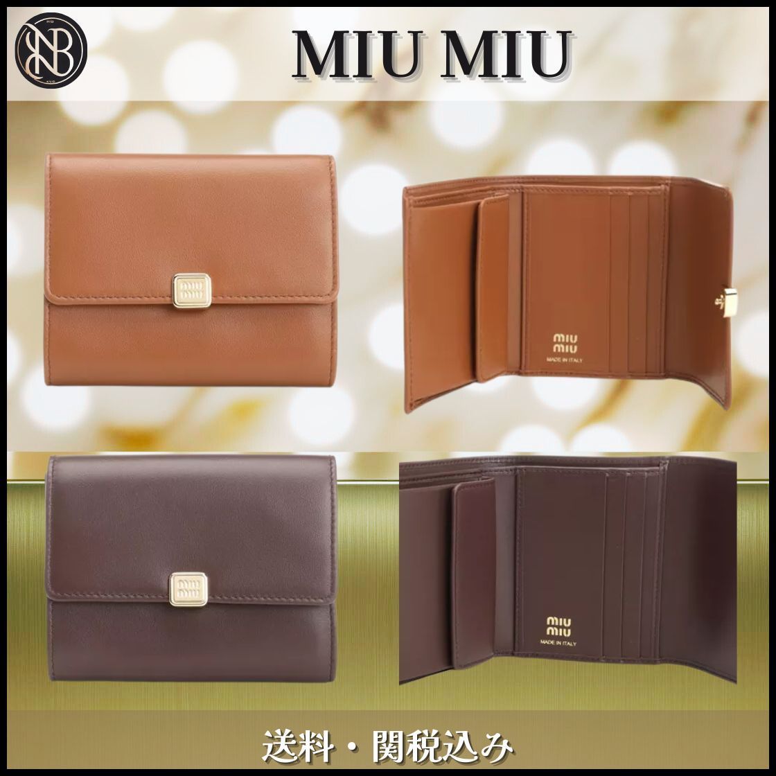 【MiuMiu】matelasse leather small wallet