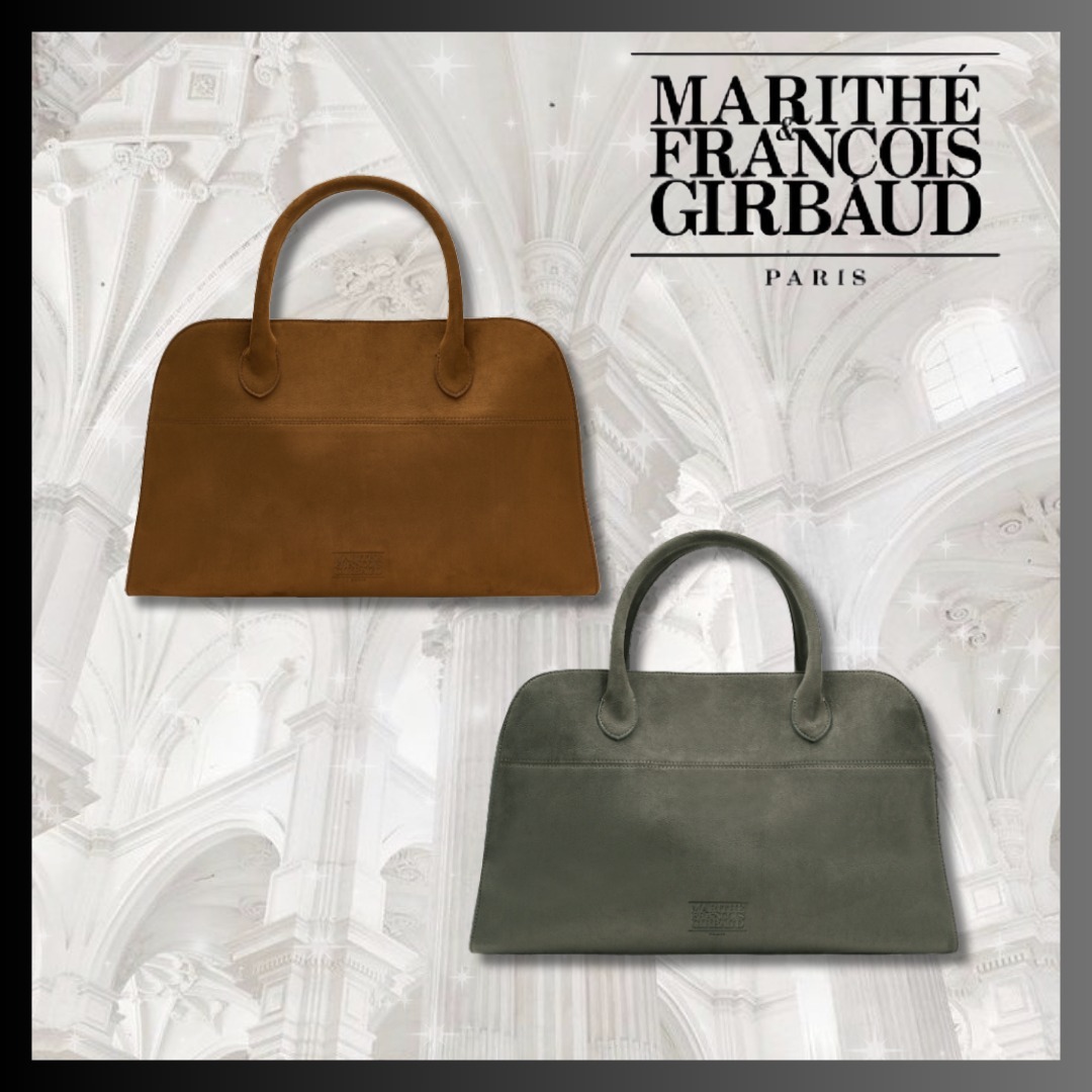 Marithe☆CLASSIC LOGO SUEDE TOTE BAG （2color）