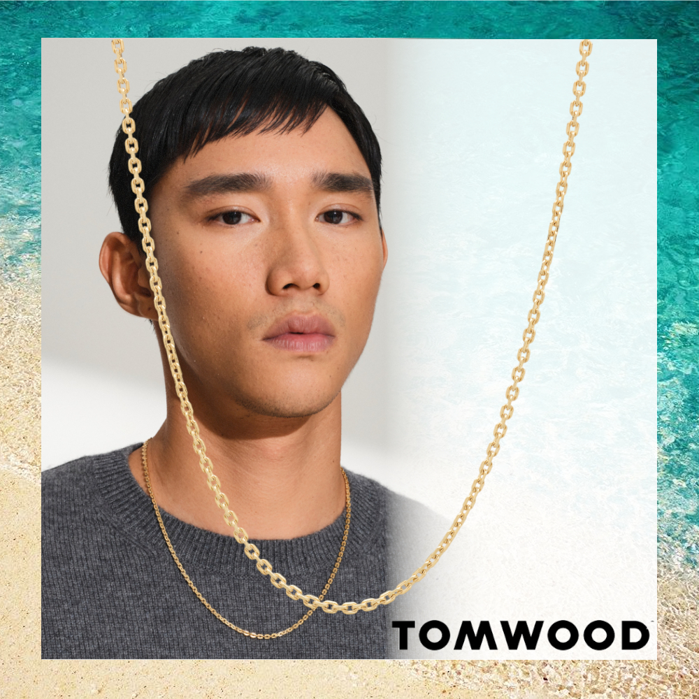 シンプル【Tom Wood】Anker Chain Gold 17inch