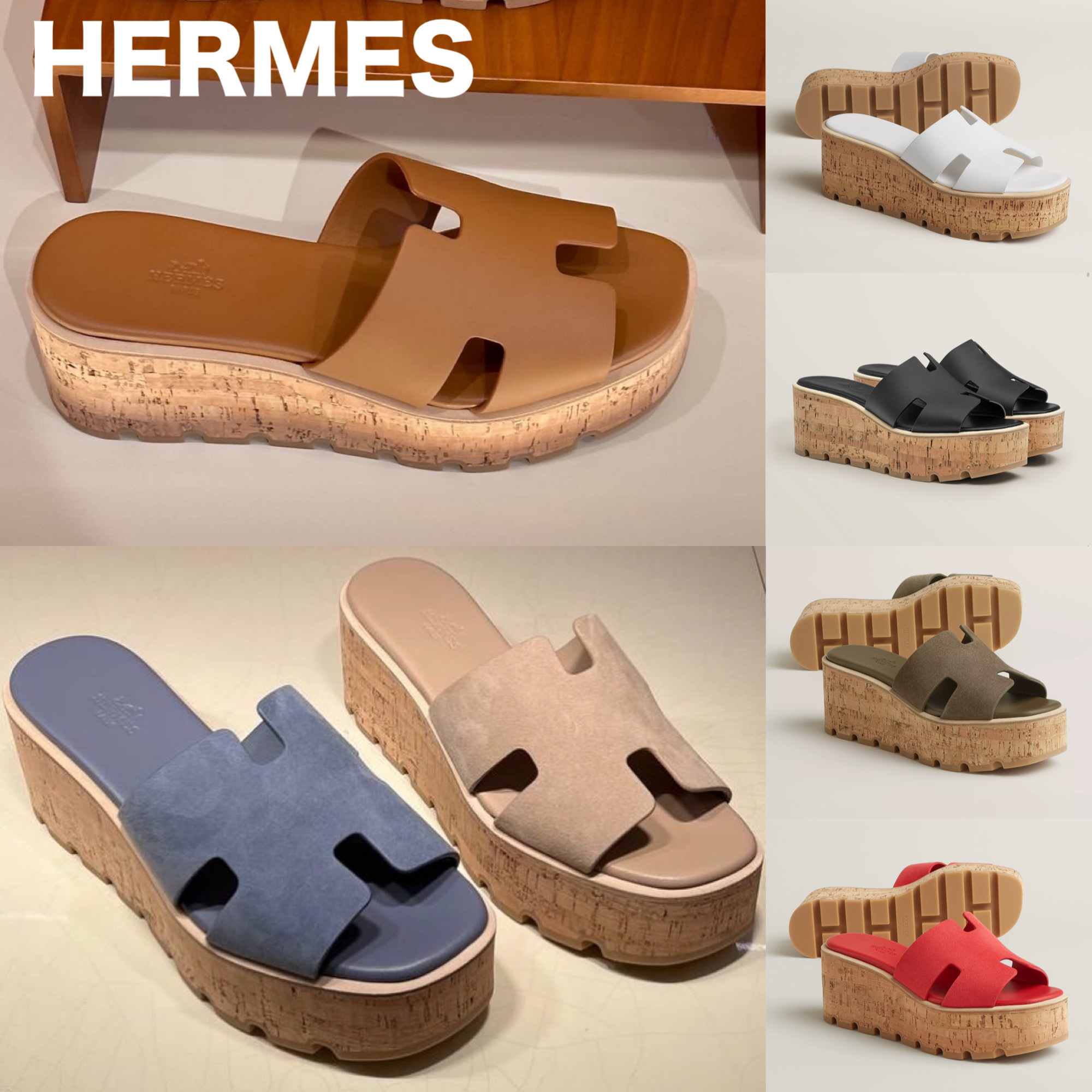 【人気の厚底タイプ♡】HERMES サンダル EZE 30