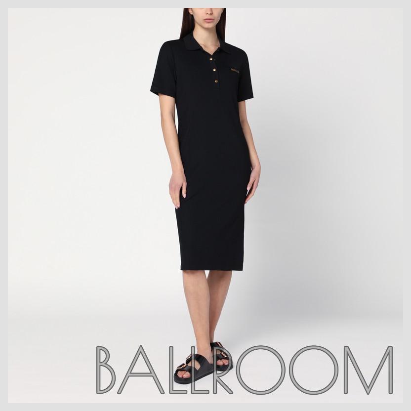 ワンピース MONCLER BLACK POLO DRESS WITH LOGO