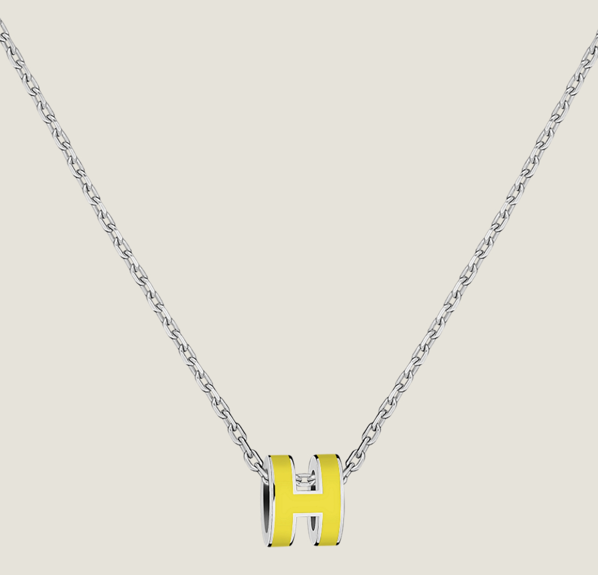春らしい輝きを★【HERMES】mini popH ポップH さりげないロゴアイテム☆】HERMES☆Mini Pop H ペンダント