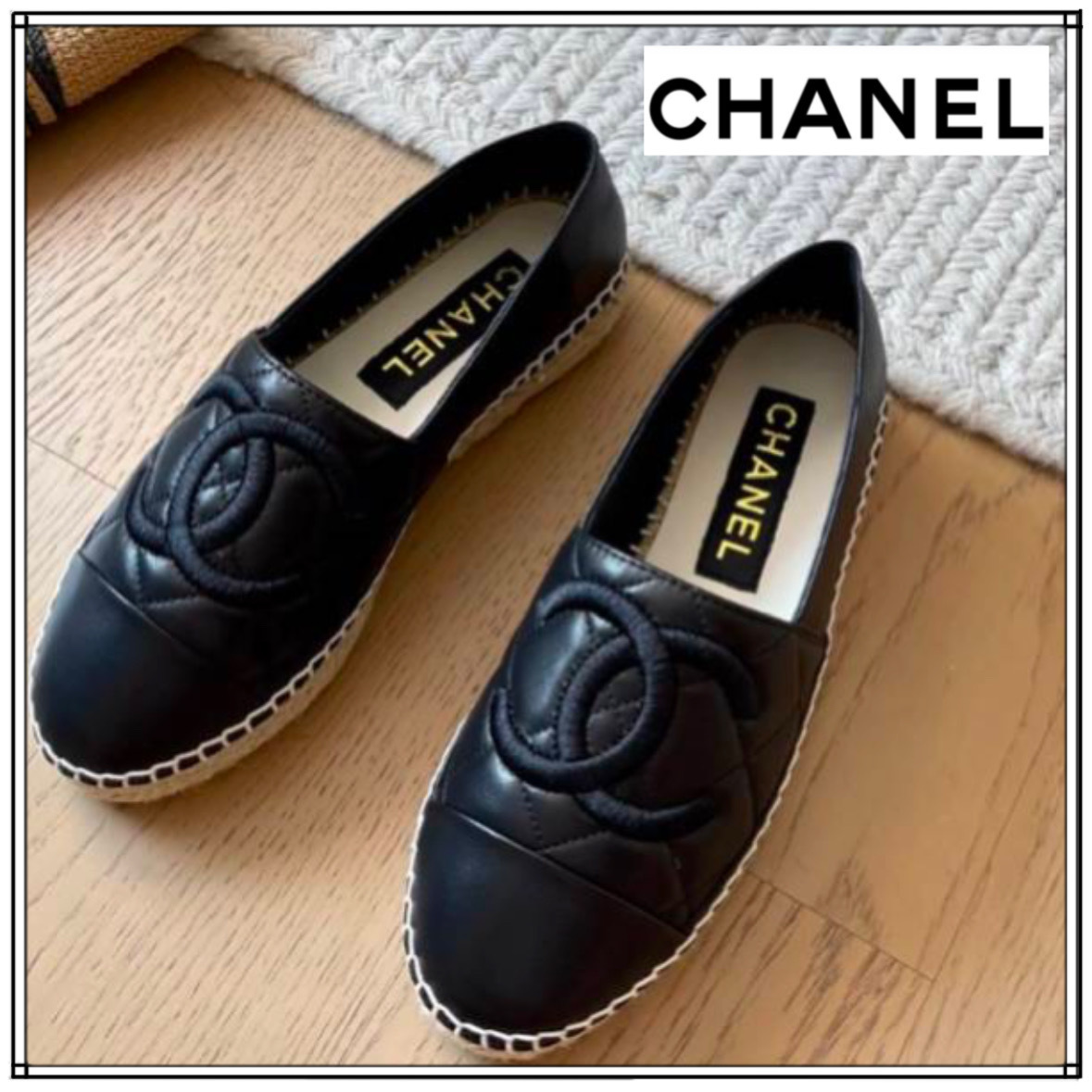 《ロゴを美しく生かしたデザイン》CHANELシューズ