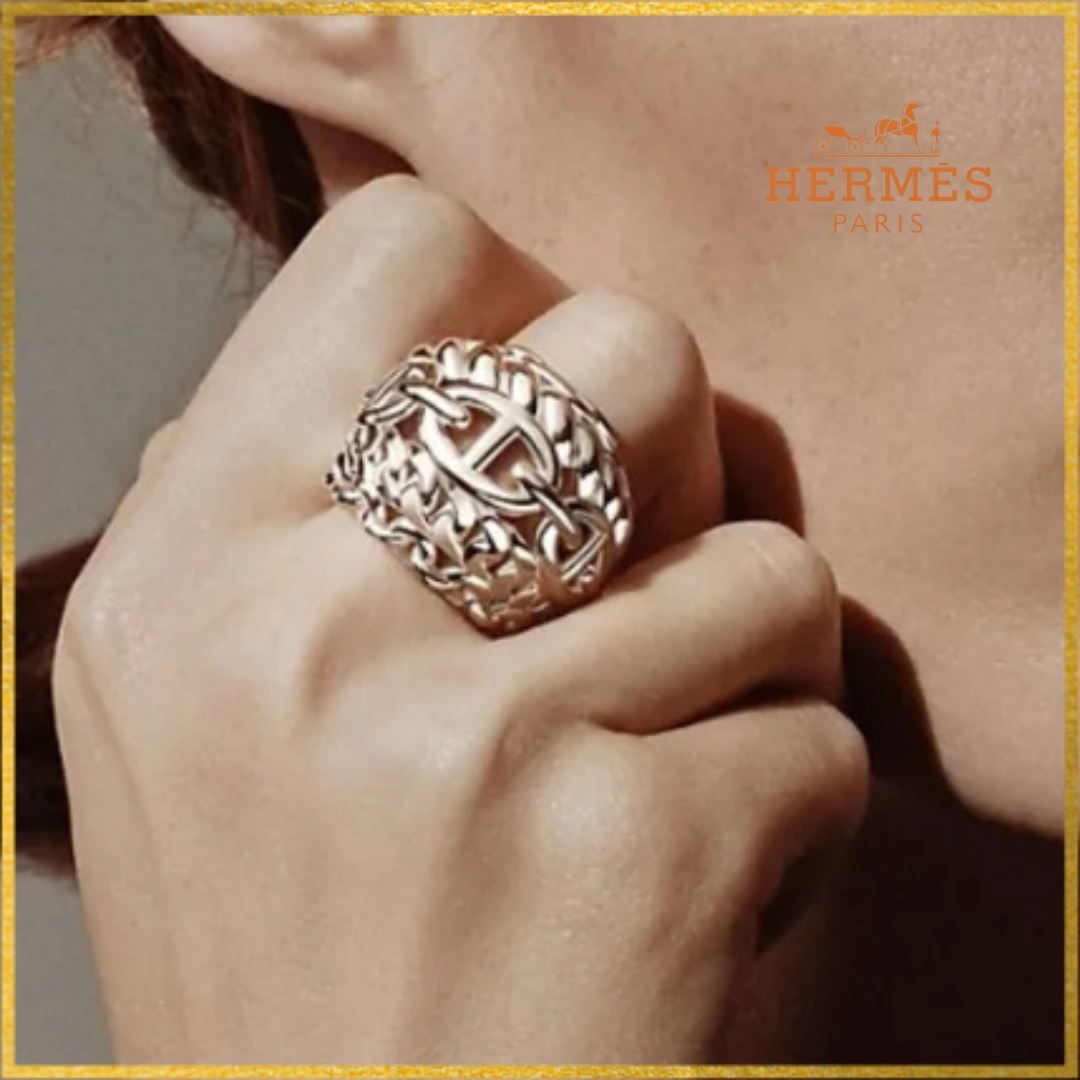 【洗練された美しさ】◆HERMES◆マルチチェーンリング