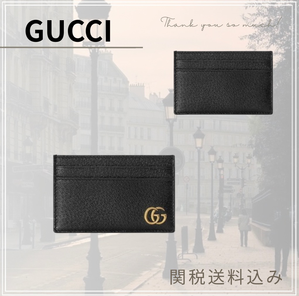 GUCCI】グッチ GGマーモント カードケース ブラック