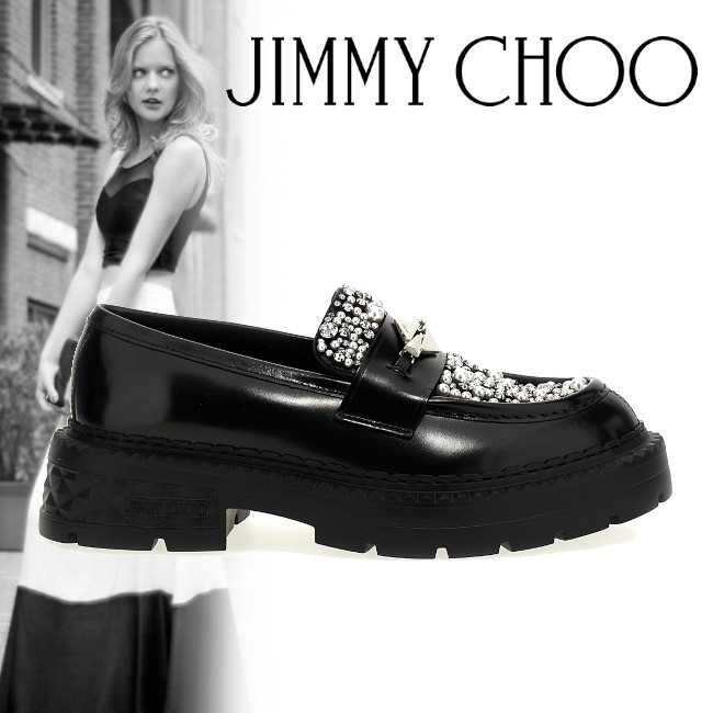 正規店買付【JIMMY CHOO】レザーローファー
