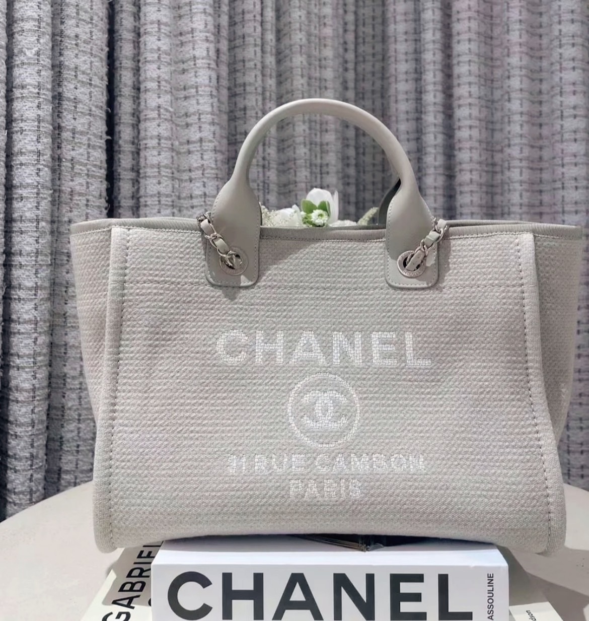 【機能性抜群】CHANEL -ドーヴィルスモールトートバッグ