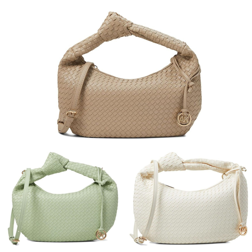 国内発送*Anne Klein ウーブン編み込み 2way ショルダーバッグ