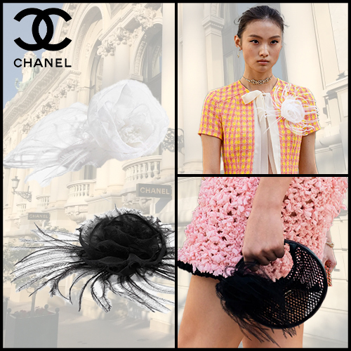 ★華やか★【CHANEL】カメリア モチーフ ブローチ