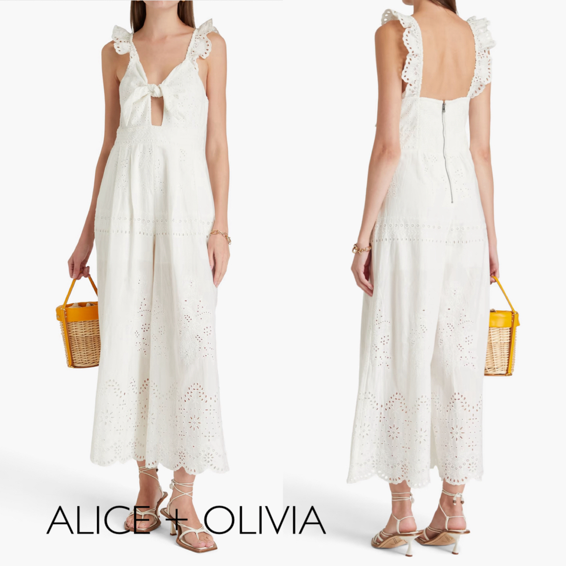 イギリス刺繍★コットン★ジャンプスーツ★ ALICE + OLIVIA