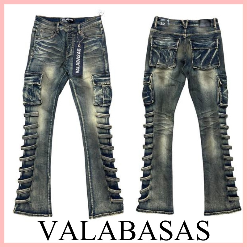 VALABASAS QUANTICO ヴィンテージ ジーンズ Dirty Blue 送料込み