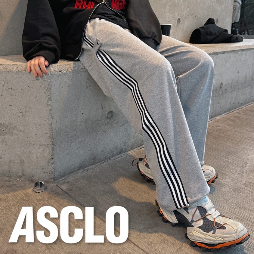 トラックパンツ・ジャージ ASCLO Side Snap Track Pants (2color)