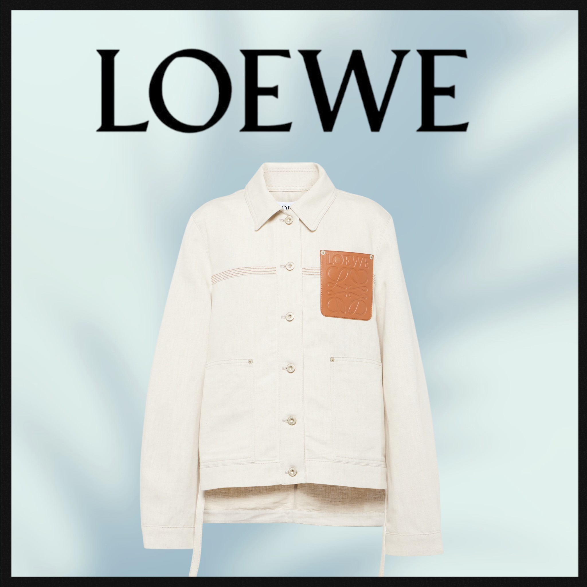 【関税込】Loewe コットンとリネンのワークウエアジャケット