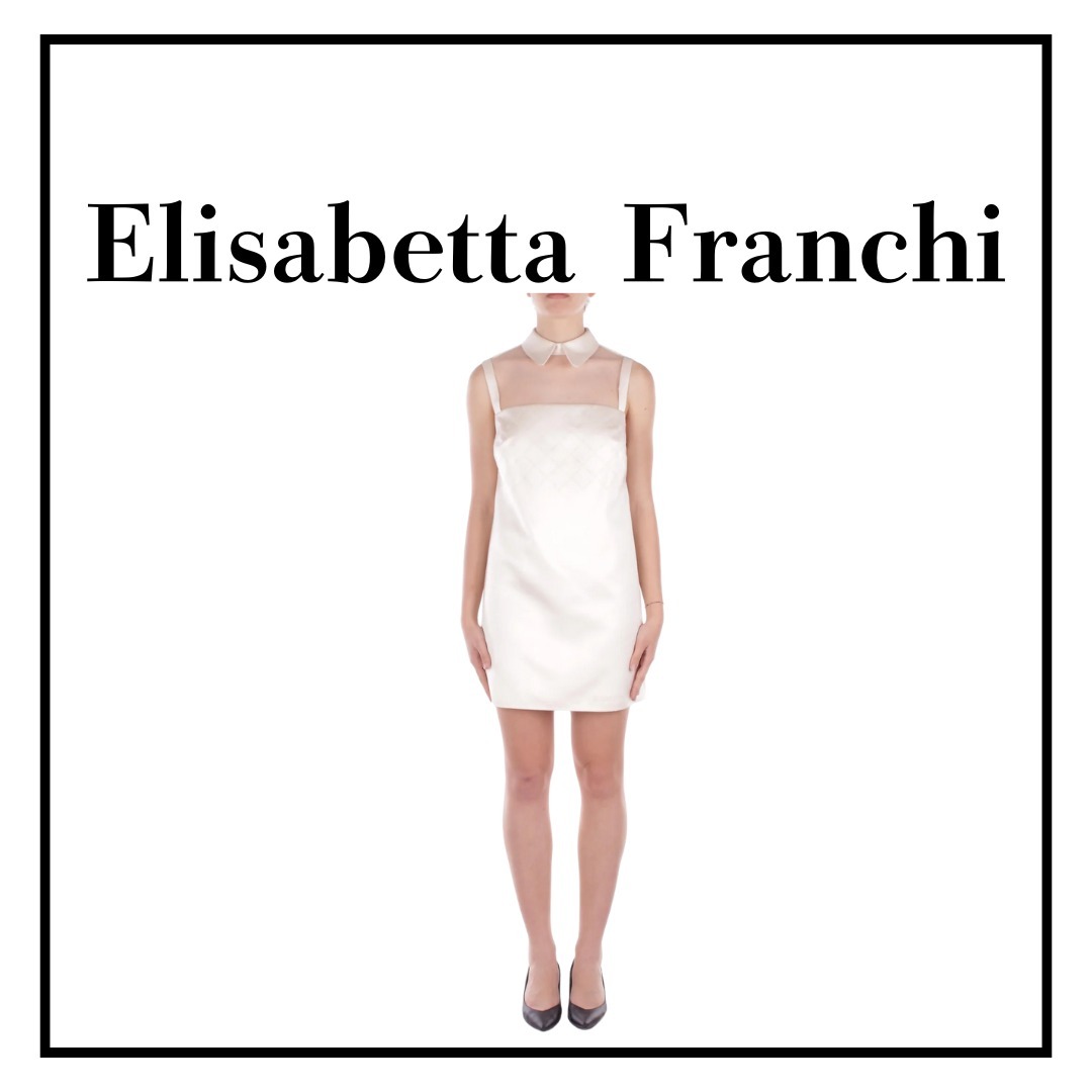 【ELISABETTA FRANCHI】ダッシェス サテン ドレス