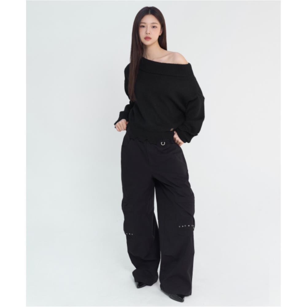 ◆ROCKCAKE◆ Pocket Studded Pants Black
