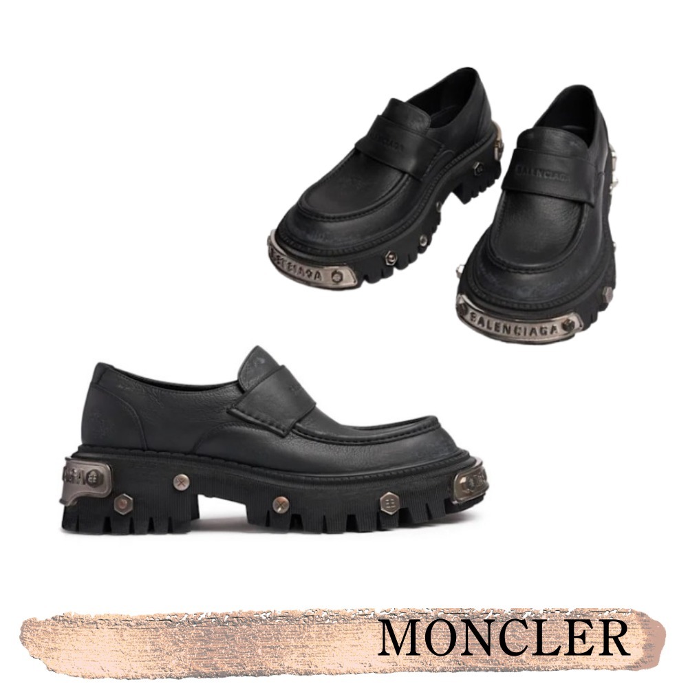 Balenciaga☆関税込☆Tractor ブラック レザーローファー