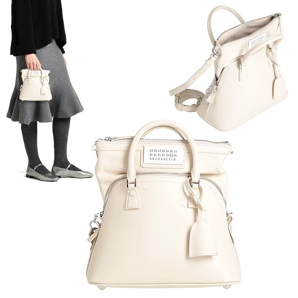 MAISON MARGIELA ★ ロゴ ハンドバッグ / ホワイト