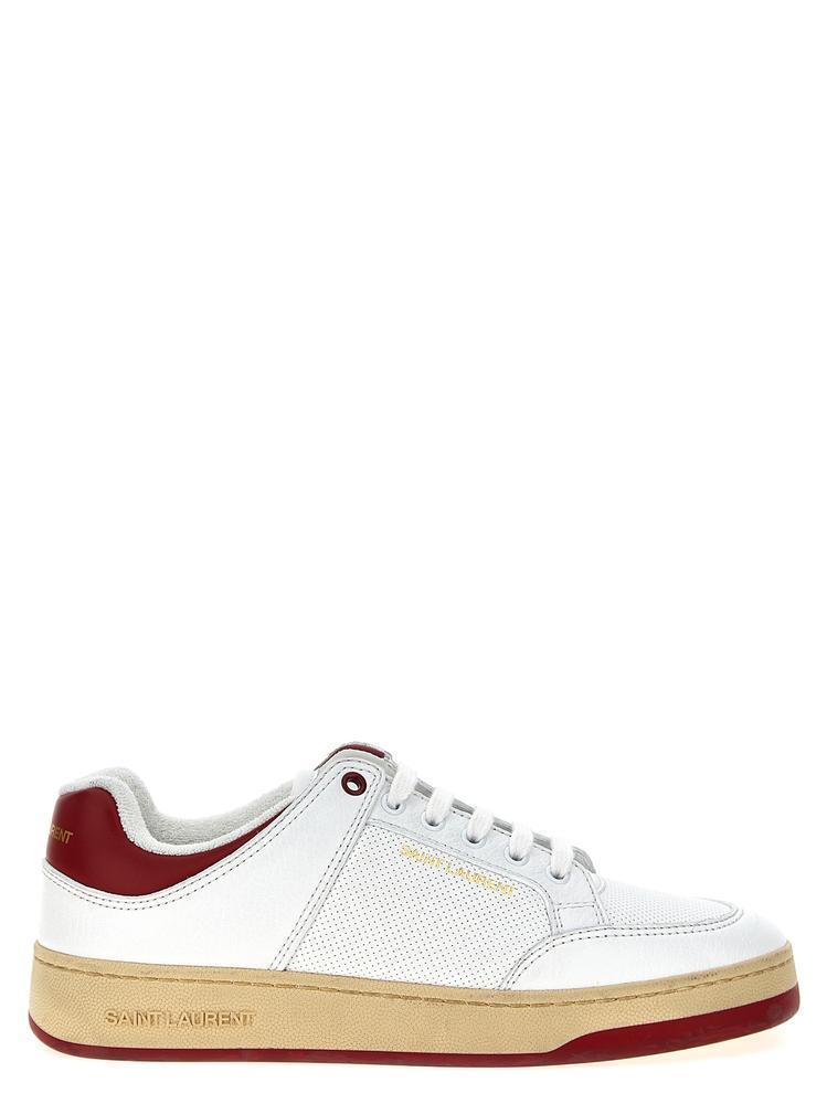 サンローラン スニーカー 白赤 WHITE AND RED LEATHER SL/61