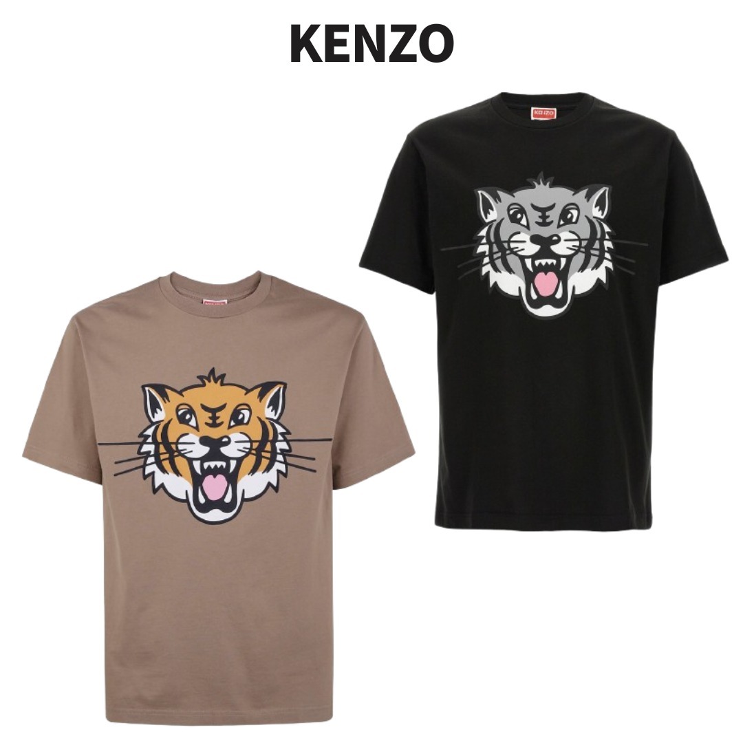 KENZO Happy Tiger コットン Tシャツ 関税送料込