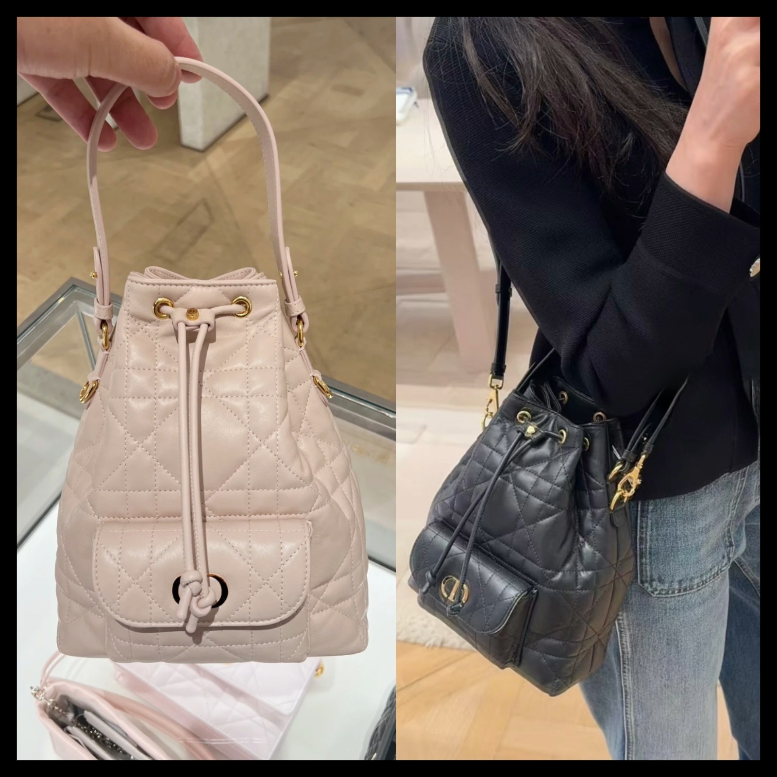 【2色展開♡】Dior★Dior Caro バケットバッグ スモール