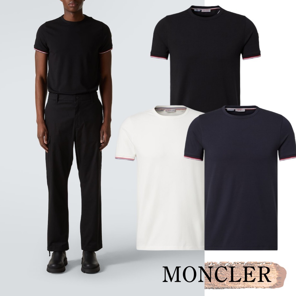 MONCLER☆関税込☆トリコロールコットン混ジャージーTシャツ
