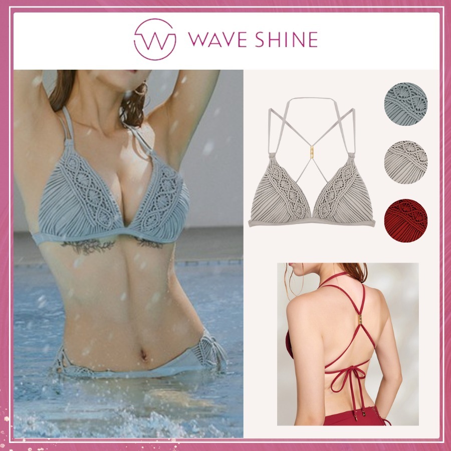 追跡有★WAVE SHINE バストUP ボヘミアン ビキニトップ XS,S