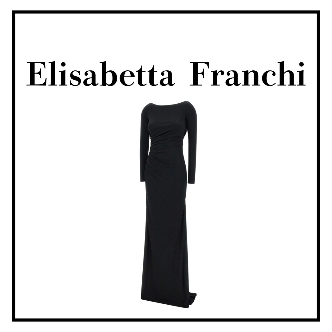 【LISABETTA FRANCHI】ドレープ ドレス