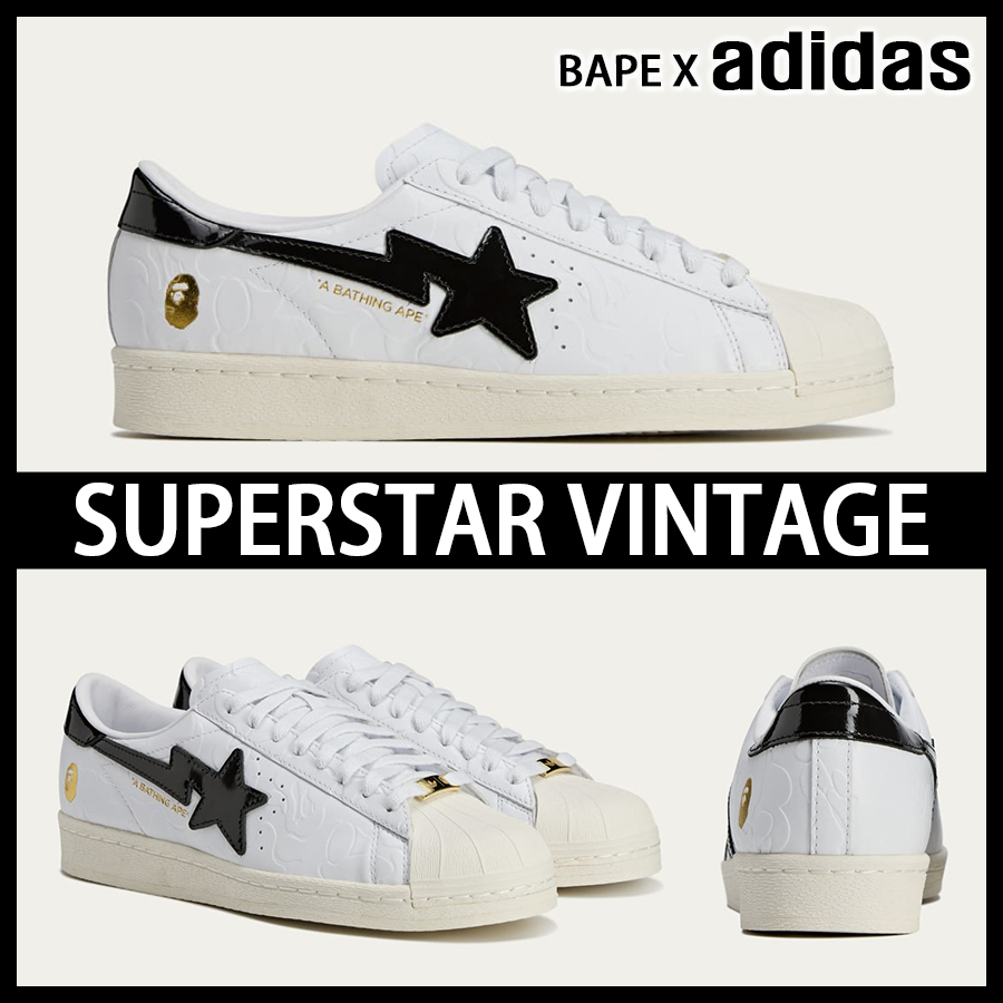 ★adidas originals x BAPE★コラボ★SUPERSTAR VINTAGE★追跡可