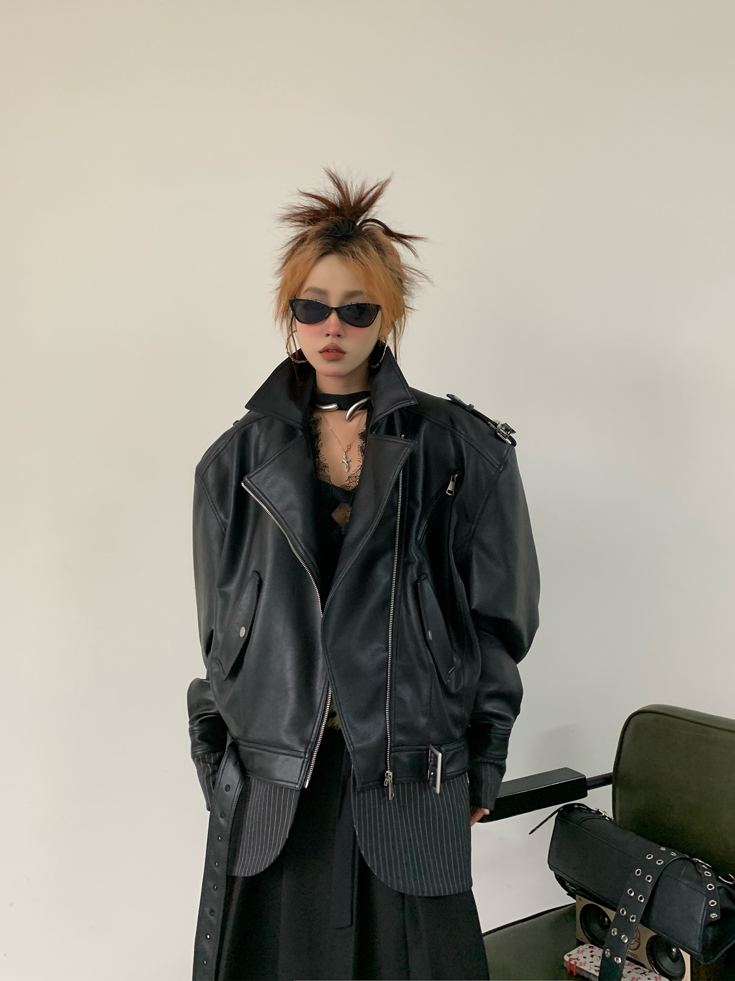 ジャケット ブラック ジャケット 長袖 ストリート 韓国