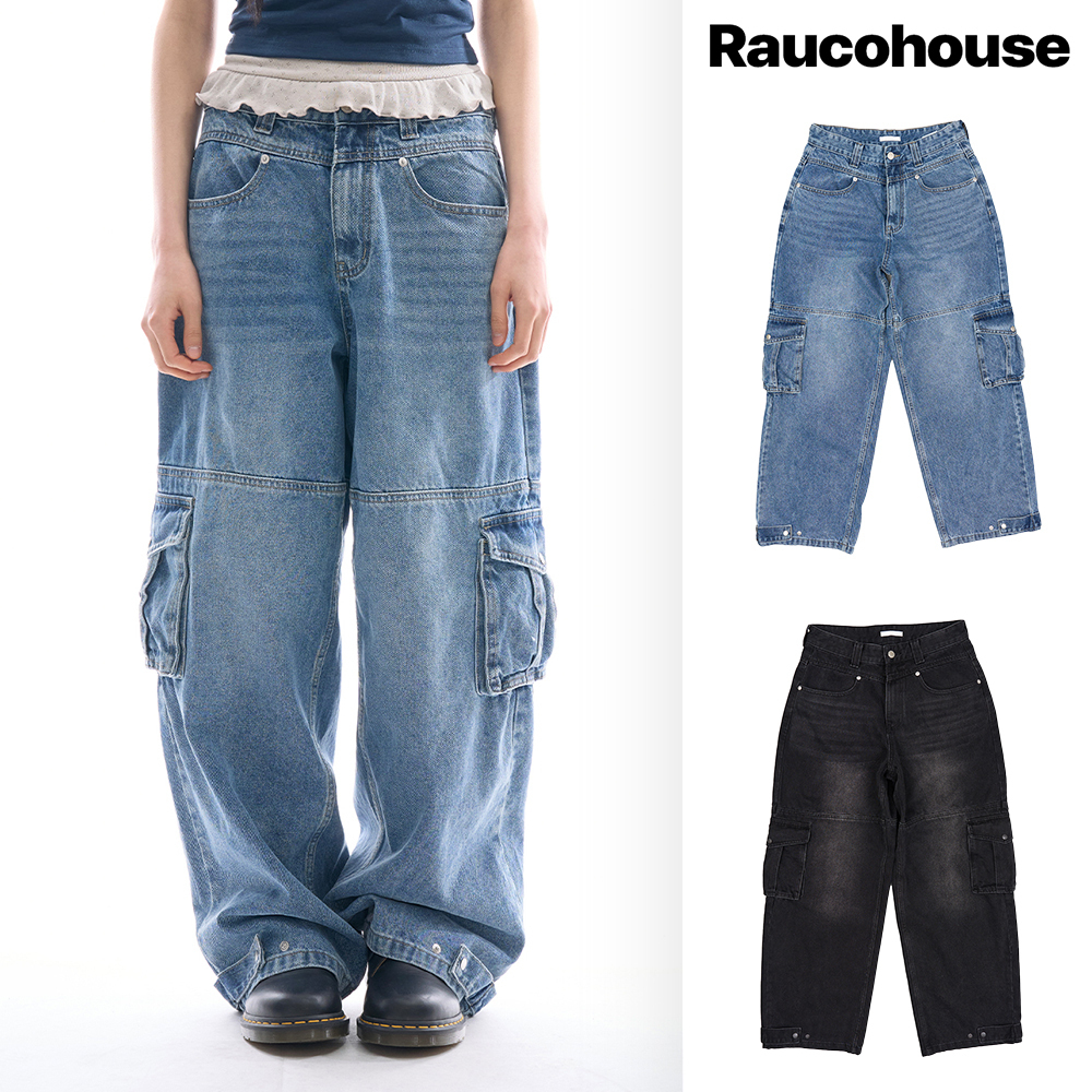 【Raucohouse】Desert cargo denim pants