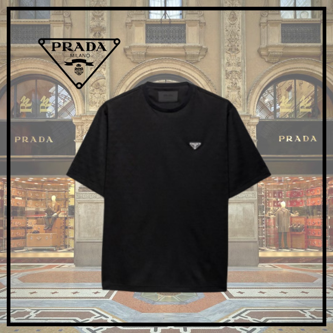 【PRADA】テクニカルジャージ Tシャツ★ブラック★XL